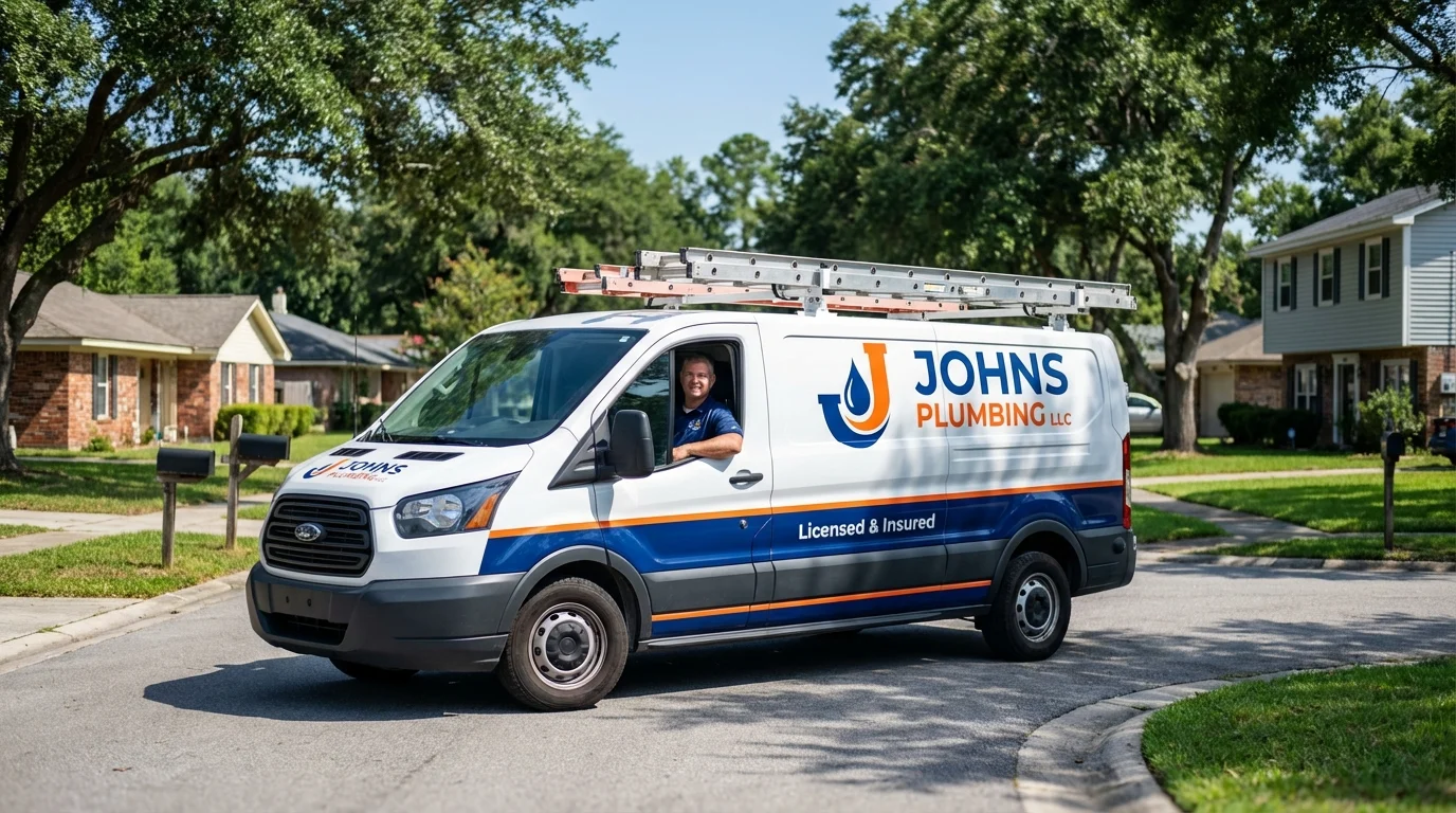 Johns Plumbing LLC service van in Wynne, AR
